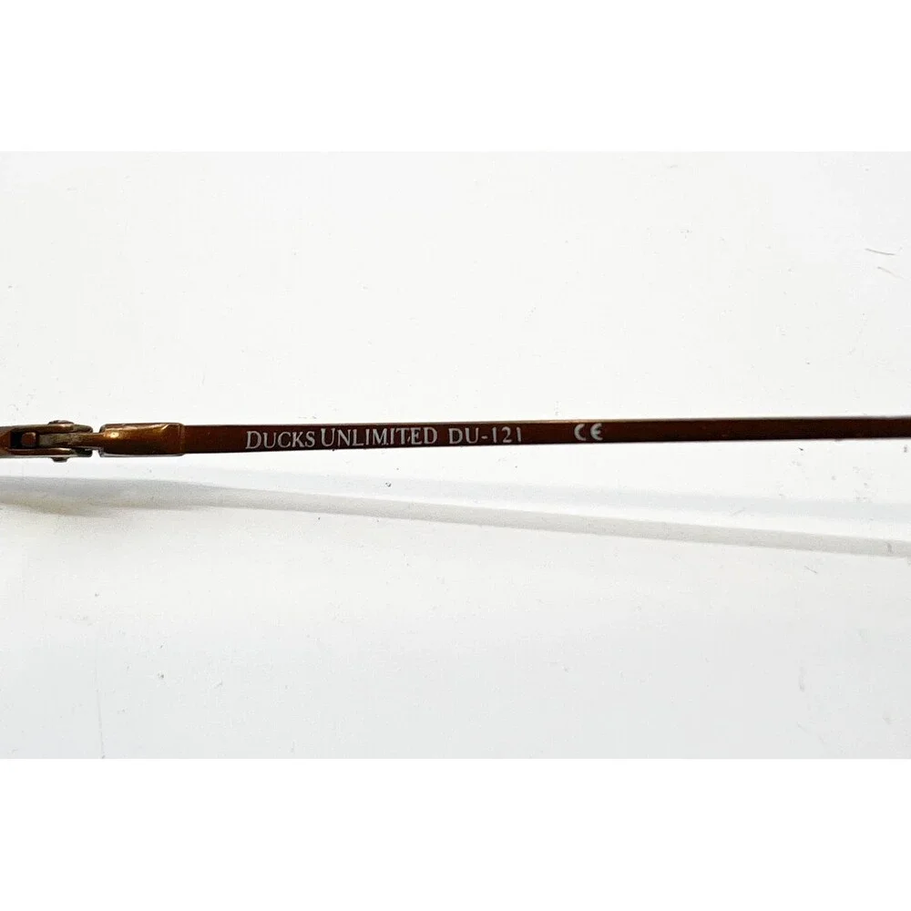 Ducks Unlimited Eyeglasses Mens Brown Semi Rimless Metal 57-19 39886
